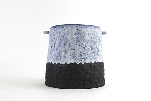 Μπλε δοχείο ψηλό με χερούλια